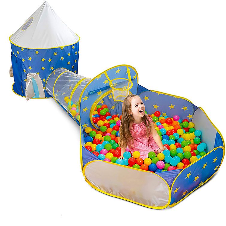 wilwolfer 3pc Kids Play Tent Pop Up Play Tents With Tunnel And Ball Pit